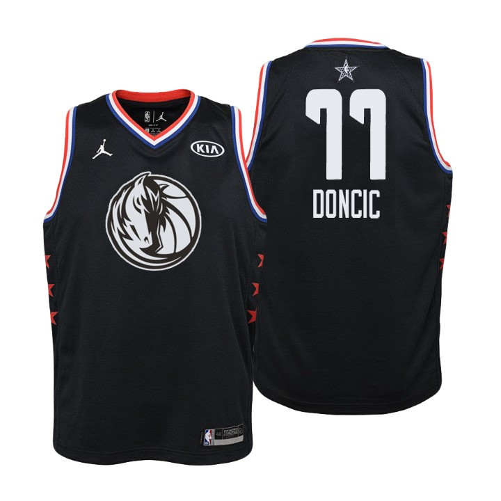 Youth 2019 NBA All-Star Mavericks #77 Luka Doncic Black Jersey