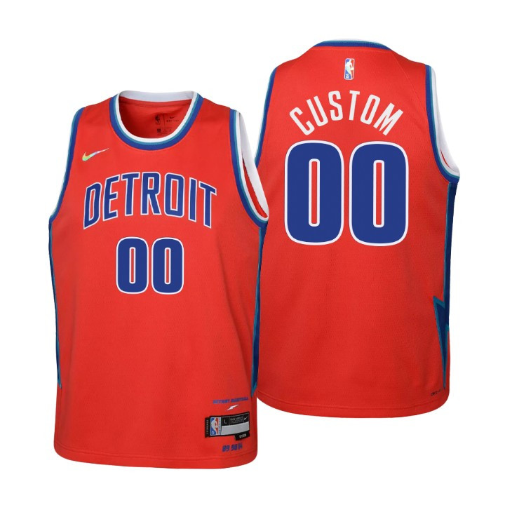 2021-22 Pistons Custom 75th Anniversary City Youth Jersey