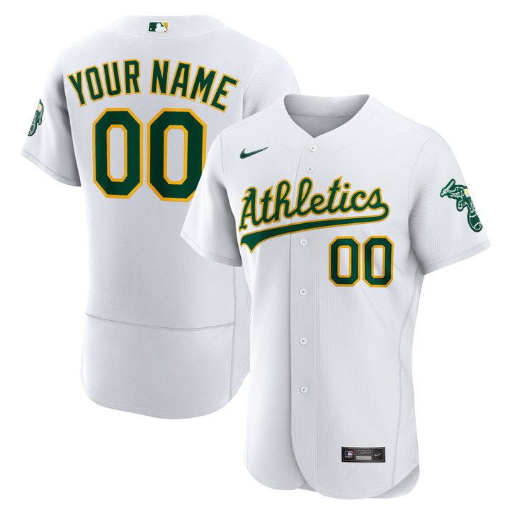 Oakland Athletics Nike Home Replica Custom Jersey - White