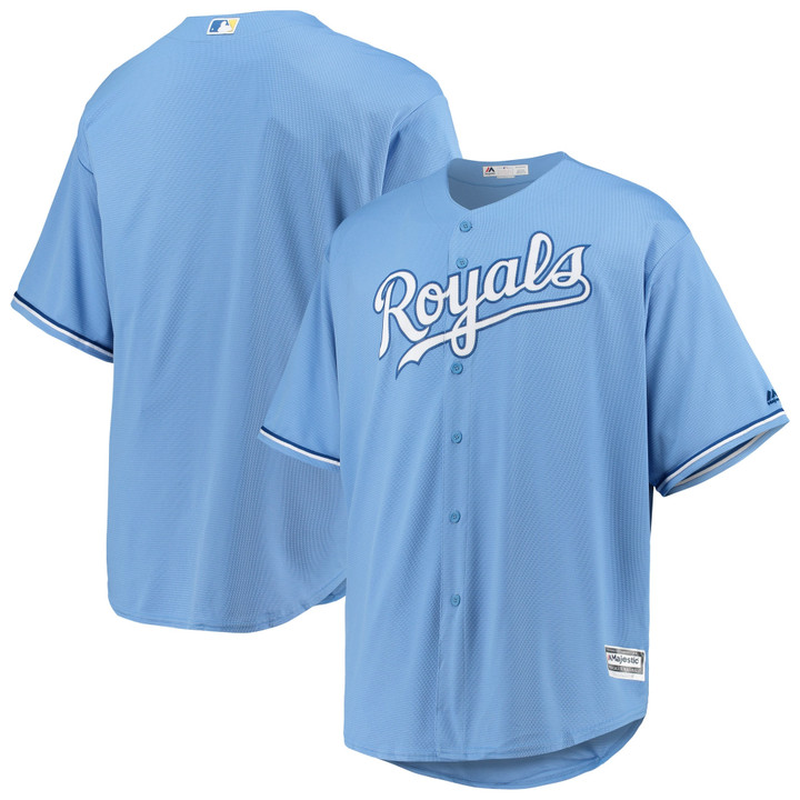 Kansas City Royals Majestic Alternate Official Cool Base Jersey - Light Blue