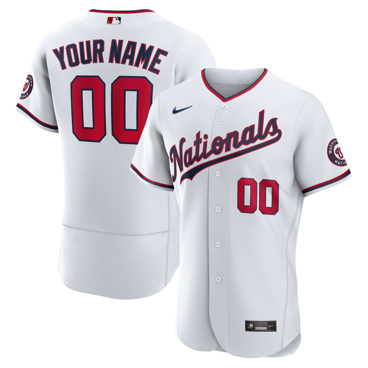 Washington Nationals Nike Official Replica Custom Jersey - White