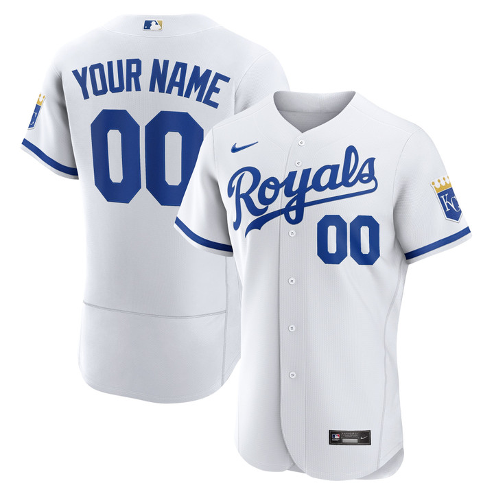 Kansas City Royals Nike Official Replica Custom Jersey - White