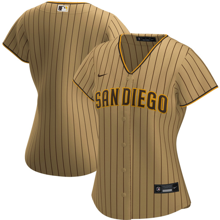 San Diego Padres Nike Women's Alternate Replica Team Jersey - Tan