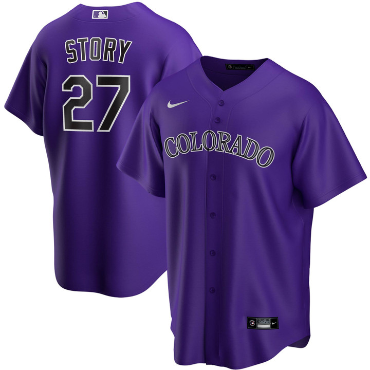 Trevor Story Colorado Rockies Nike Alternate Replica Player Name Jersey - Purple