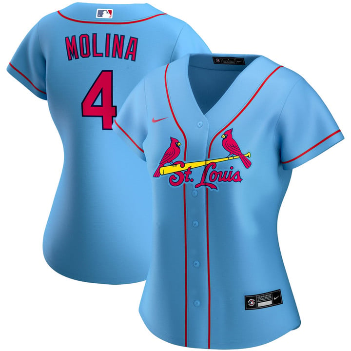 Yadier Molina St. Louis Cardinals Nike Women's Alternate Replica Player Jersey - Light Blue