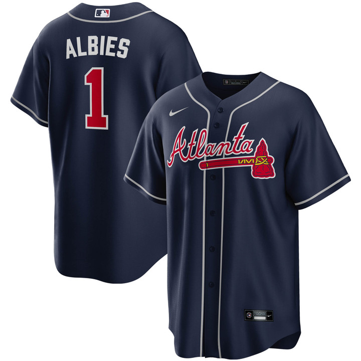 Ozzie Albies Atlanta Braves Nike Alternate Replica Player Name Jersey - Navy
