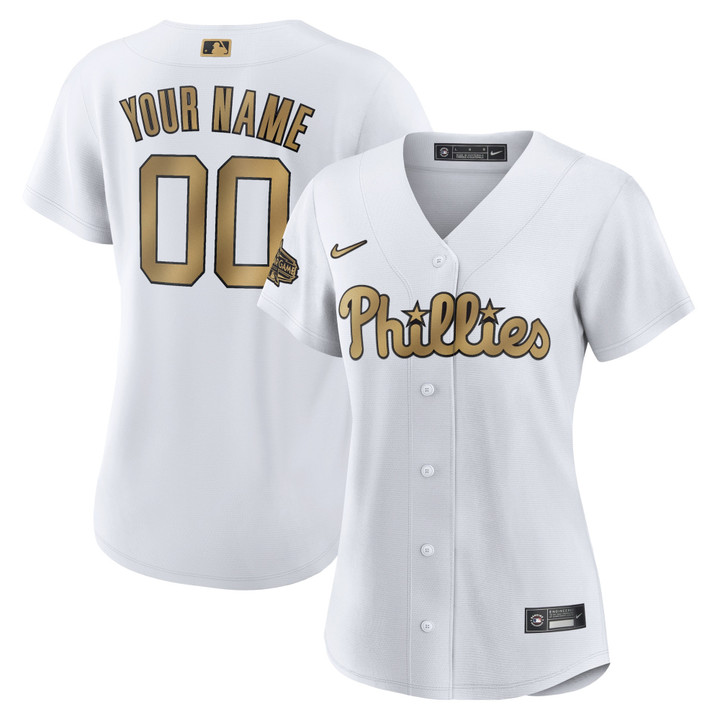Philadelphia Phillies Nike Women's 2022 MLB All-Star Game Replica Custom Jersey - White