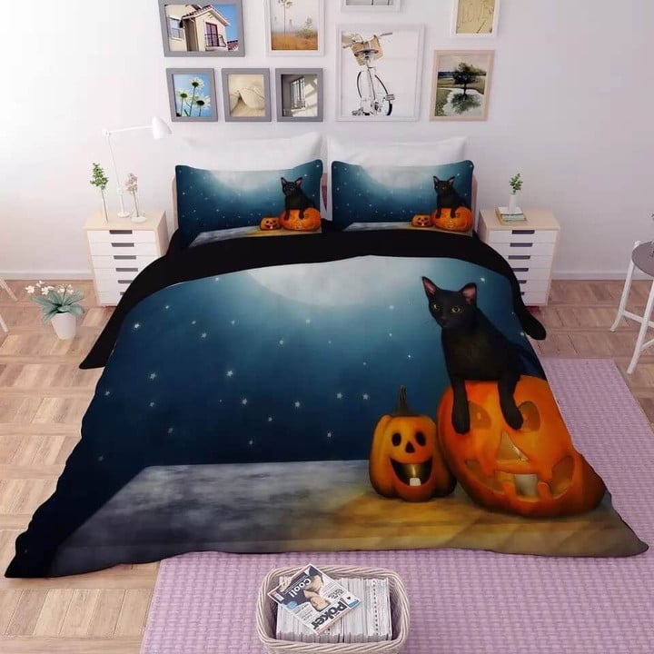 Halloween Horro Pumpkin Ghost 7 Duvet Quilt Bedding Set