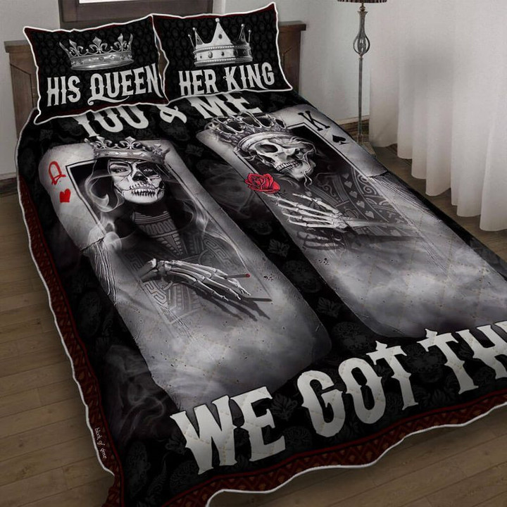 Skull Couple You And Me We Got This Quilt Bedding Set