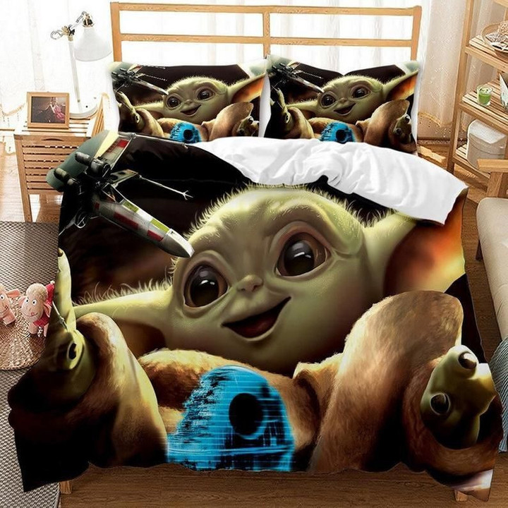 Star War Master Yoda 2 Duvet Quilt Bedding Set