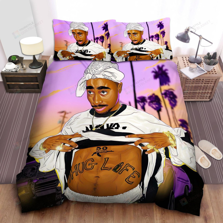 2pac Thug Life Bed Sheets Spread Comforter Duvet Cover Bedding Sets