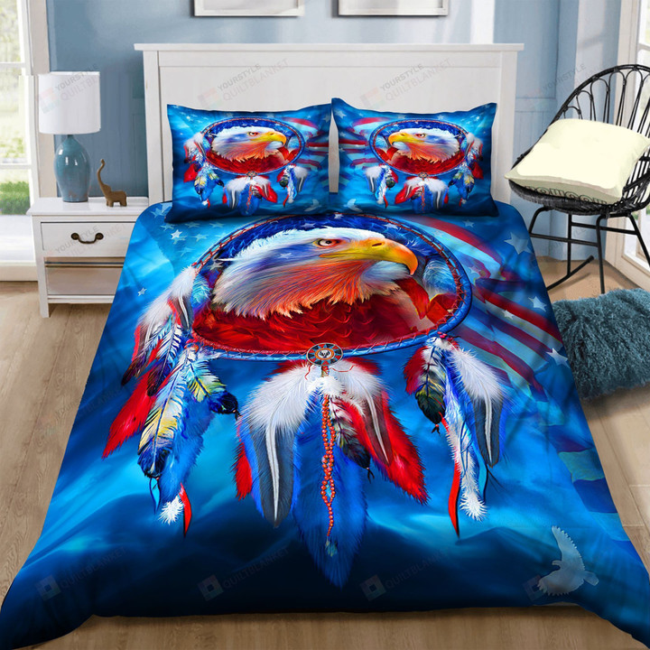 3D Eagle American Dreamcatcher Cotton Bed Sheets Spread Comforter Duvet Cover Bedding Sets