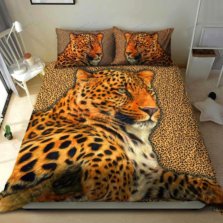 3D Leopard Skin Cotton Bed Sheets Spread Comforter Duvet Cover Bedding Sets