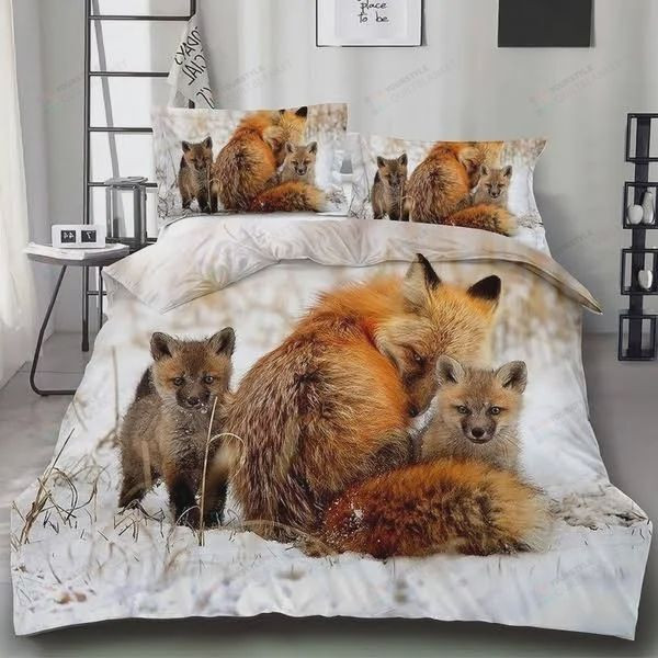3D Print Foxes Bedclothes Duvet Cover Pillowcase Bedding Sets