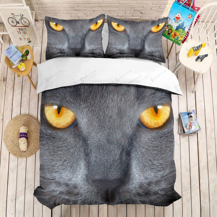 3d Cat Face Bed Sheets Spread Duvet Cover Bedding Set