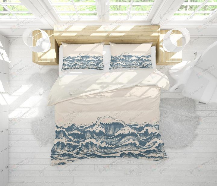 3d Blue Wave Bed Sheets Duvet Cover Bedding Set Great Gifts For Birthday Christmas Thanksgiving