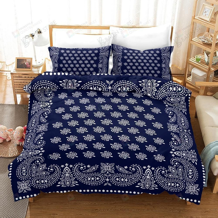 3d Blue Abstract Floral War Paisley Pattern Bed Sheets Duvet Cover Bedding Set Great Gifts For Birthday Christmas Thanksgiving