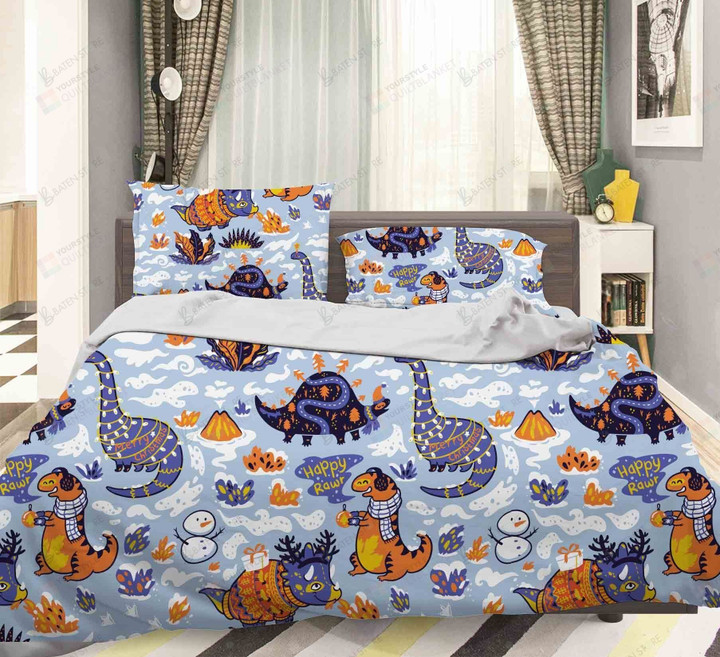 3d Color Cartoon Dinosaurs Bed Sheets Duvet Cover Bedding Set Great Gifts For Birthday Christmas Thanksgiving