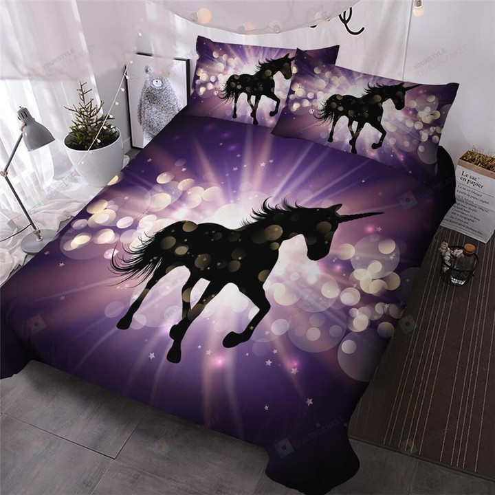 3D Burst Unicorn Cotton Bed Sheets Spread Comforter Duvet Cover Bedding Sets