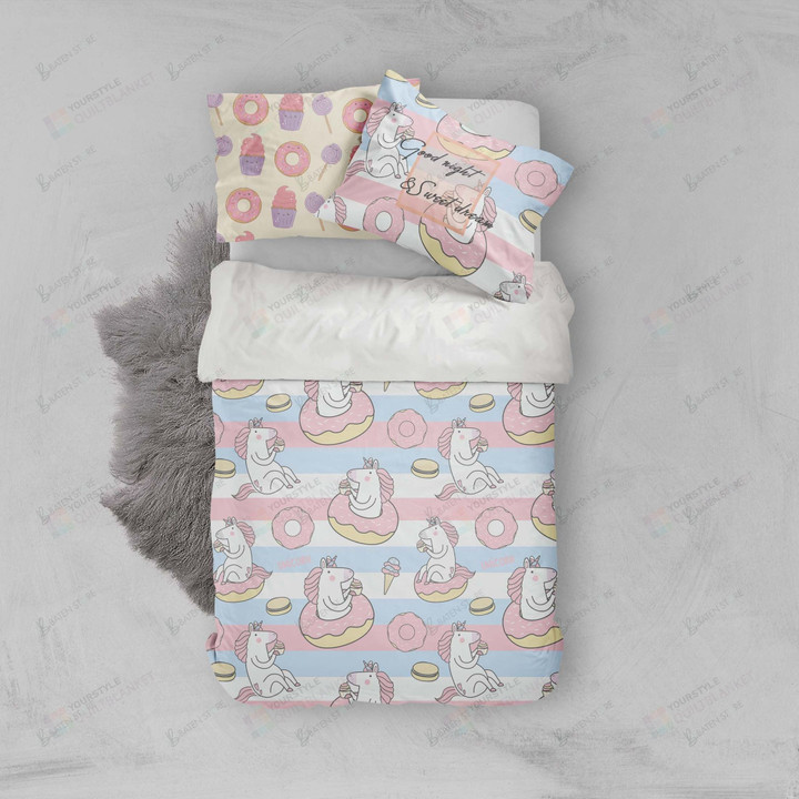 3d Doughnut Ice Cream Bed Sheets Duvet Cover Bedding Set Great Gifts For Birthday Christmas Thanksgiving