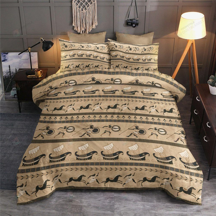 Ancient Greek Cotton Bed Sheets Spread Comforter Duvet Cover Bedding Sets