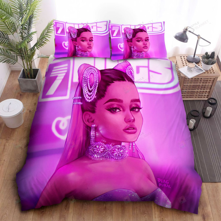 Ariana Grande 7 Rings Art Bed Sheets Spread Comforter Duvet Cover Bedding Sets