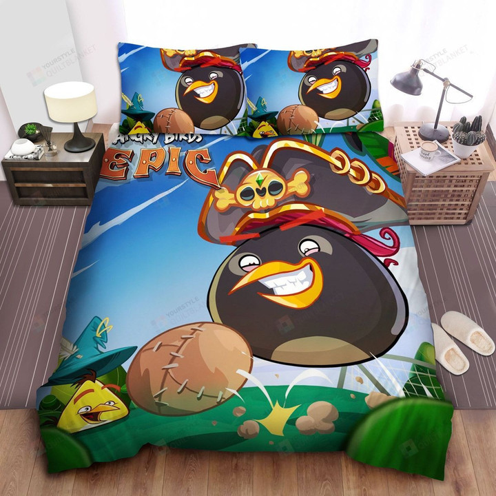 Angry Birds, Epic Pirate Bomb Bed Sheets Spread Comforter Duvet Cover Bedding Sets
