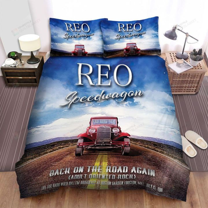 Back On The Road Again Reo Speedwagon Bed Sheets Spread Comforter Duvet Cover Bedding Sets