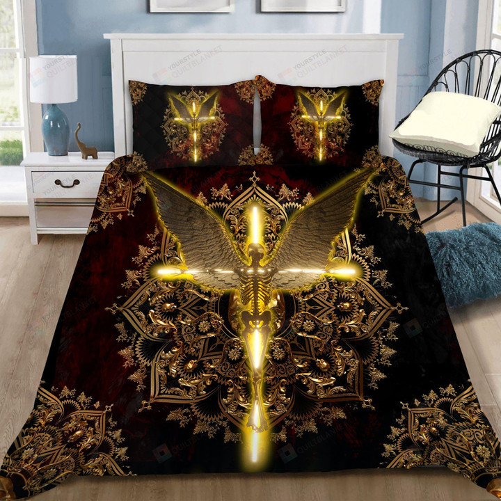 Angel & Demon Skull Art Cotton Bed Sheets Spread Comforter Duvet Cover Bedding Sets