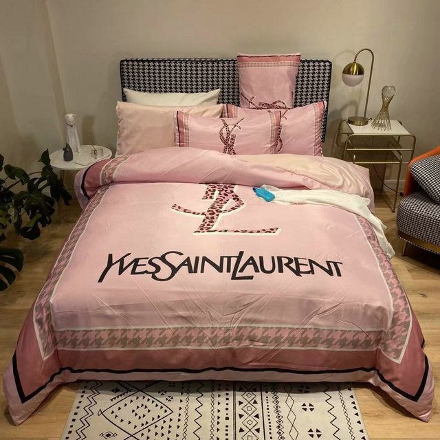 Ysl Yves Saint Laurent Luxury Brand Type 03 Bedding Sets Duvet Cover Bedroom Sets