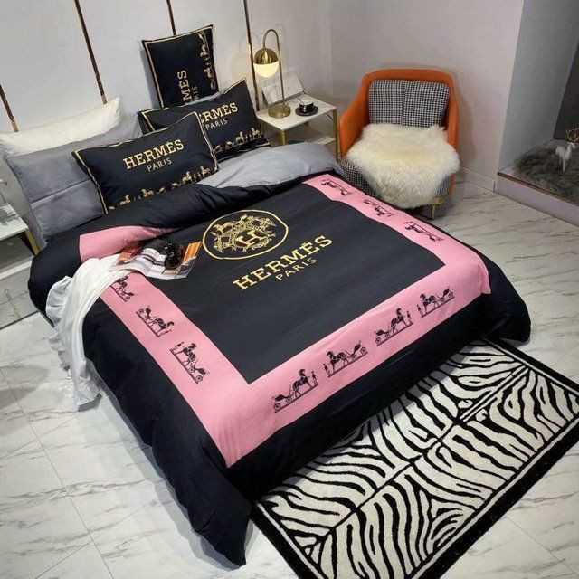 Hermes Paris Luxury Brand Type 65 Bedding Sets Duvet Cover Bedroom Sets