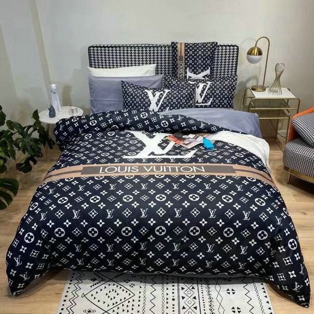 Lv Type 62 Bedding Sets Duvet Cover Lv Bedroom Sets Luxury Brand Bedding
