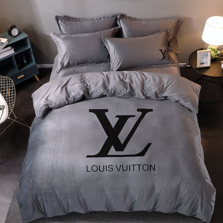 Lv Type 128 Bedding Sets Duvet Cover Lv Bedroom Sets Luxury Brand Bedding