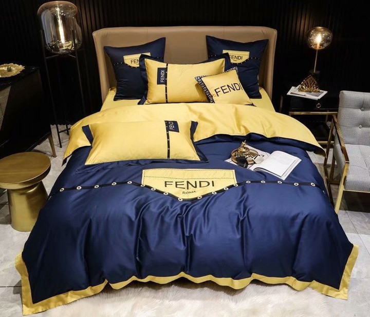 Luxury Fendi Roma Luxury Brand Type 03 Bedding Sets Duvet Cover Bedroom Sets