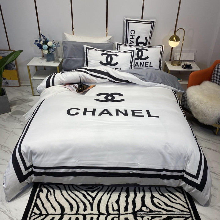 Luxury Cn Chanel Type 02 Bedding Sets Duvet Cover Luxury Brand Bedroom Sets