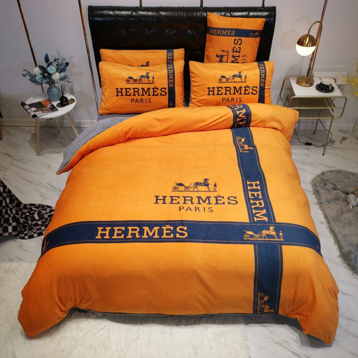 Hermes Paris Luxury Brand Type 01 Bedding Sets Duvet Cover Bedroom Sets
