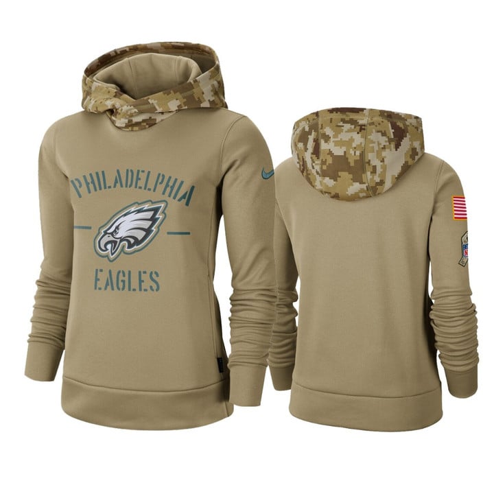 Eagles 2019 Salute to Service Khaki Pullover Hoodie