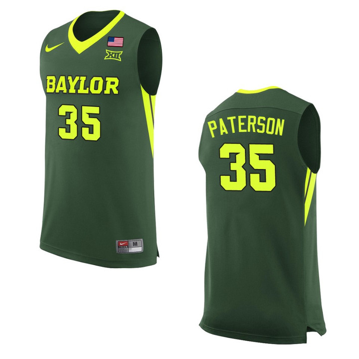 Baylor Bears Mark Paterson College Basketball Replica Jersey Green