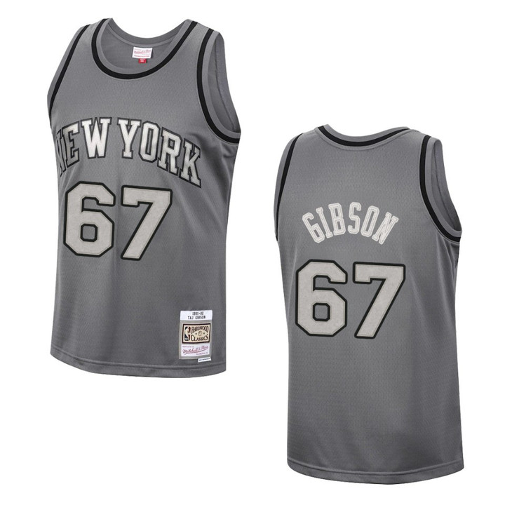 New York Knicks Taj Gibson Metal Works swingman Jersey Charcoal
