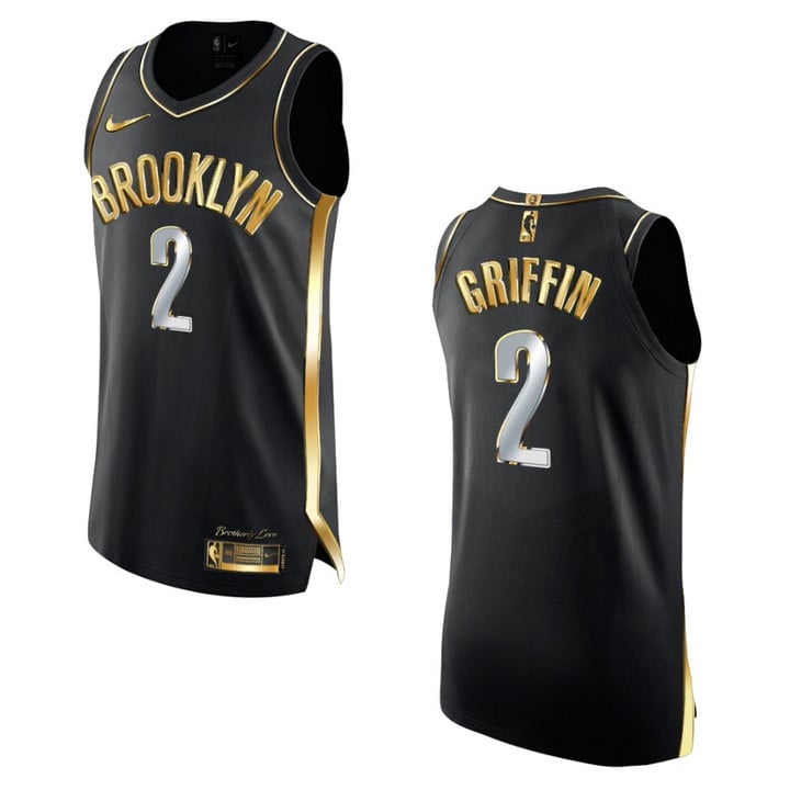 Brooklyn Nets Blake Griffin Golden Edition Jersey Authentic Black