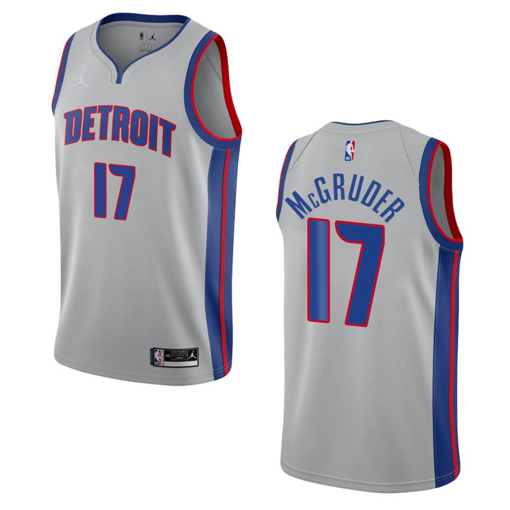 Detroit Pistons Rodney McGruder 2020-21 Statement Jordan Brand Jersey Silver