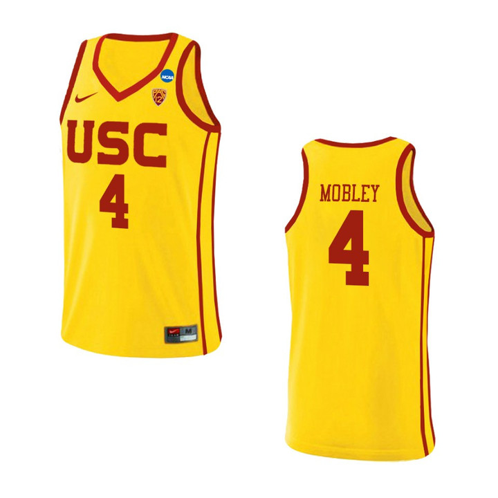 USC Trojans Evan Mobley Yellow Basketball Alternate Jersey