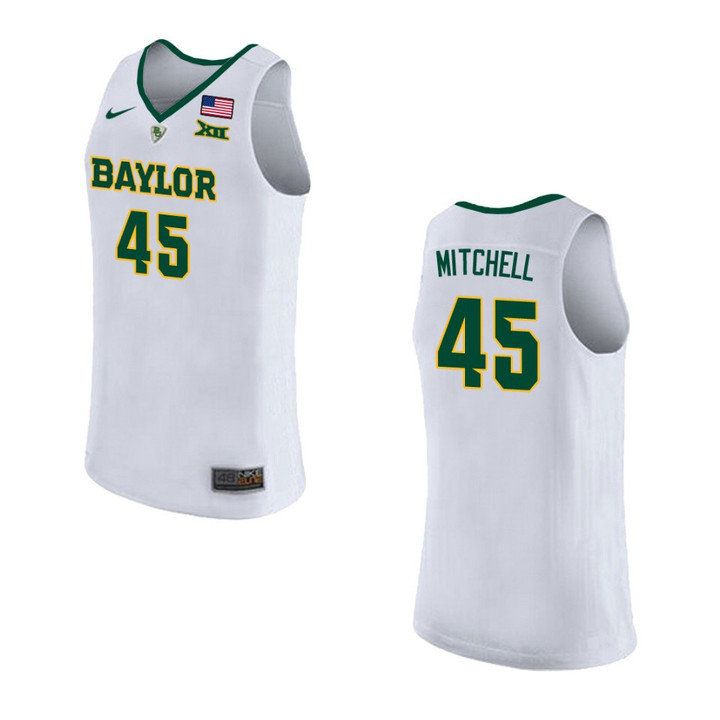 Baylor Bears Davion Mitchell Replica Basketball Jersey White
