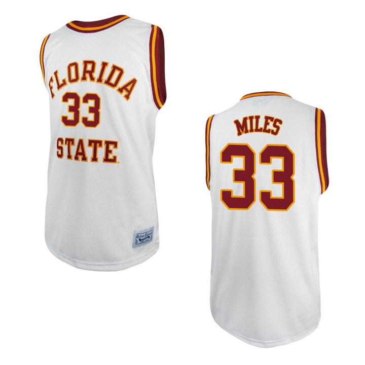 Florida State Seminoles Will Miles Basketball Original Retro Jersey White