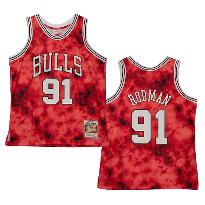 Dennis Rodman Chicago Bulls Galaxy Jersey Hardwood Classics Red