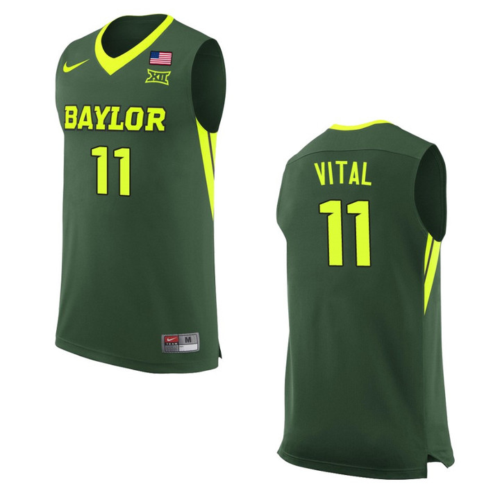 Baylor Bears Mark Vital College Basketball Replica Jersey Green