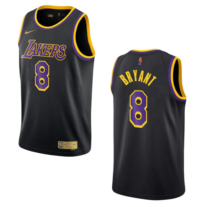Lakers Kobe Bryant Earned Edition Swingman Jersey Black
