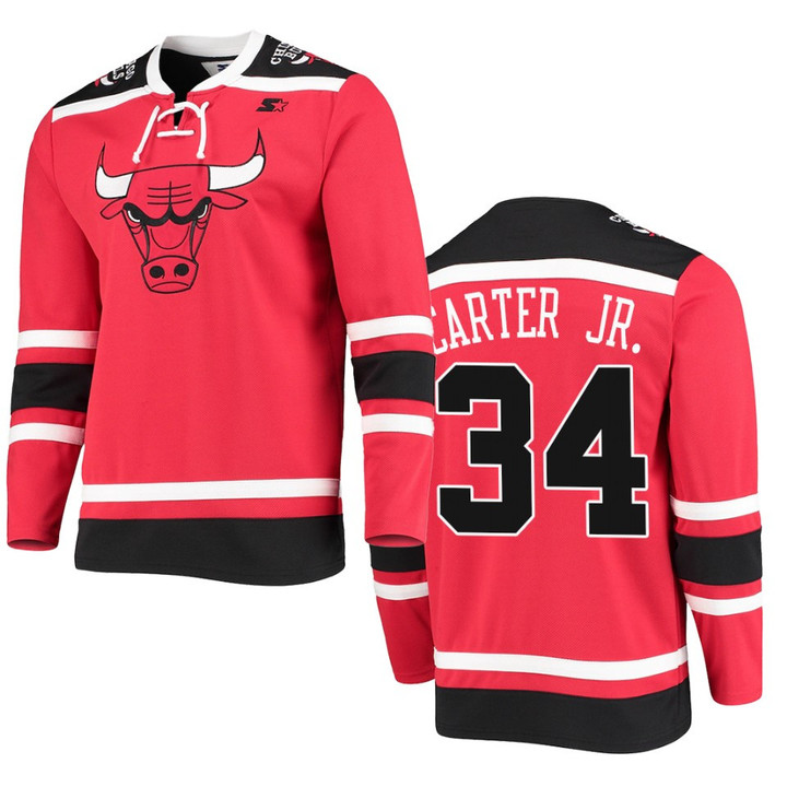 Chicago Bulls Wendell Carter Jr. Hockey Fashion Pointman Jersey Red