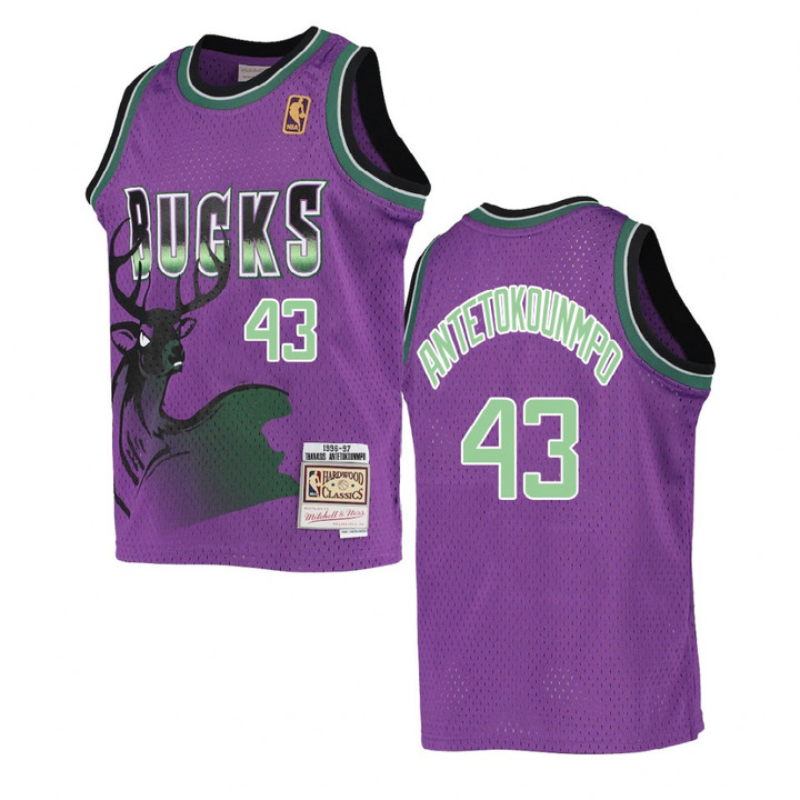 Milwaukee Bucks Thanasis Antetokounmpo 1996-97 Hardwood Classics Reload Jersey Purple