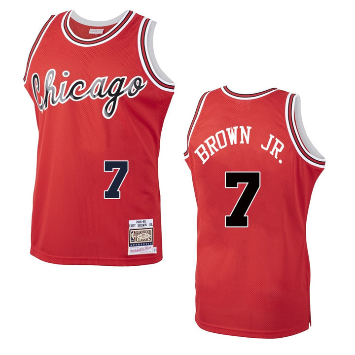Troy Brown Jr. Chicago Bulls 1984-85 Hardwood Classics Authentic Jersey Red